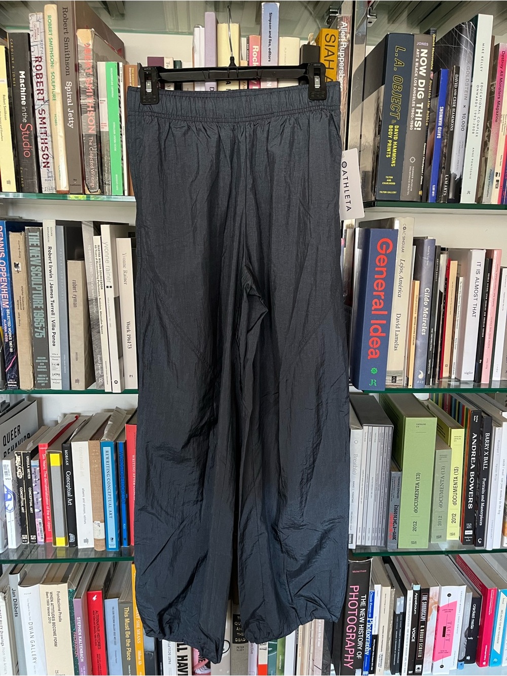 Athleta Gray Lunar Utility Pant Wide-Leg Track Pants with Drawcord Hems